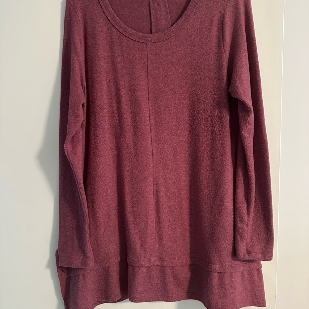 Pink and Red Long Sleeve Relaxed Tunic